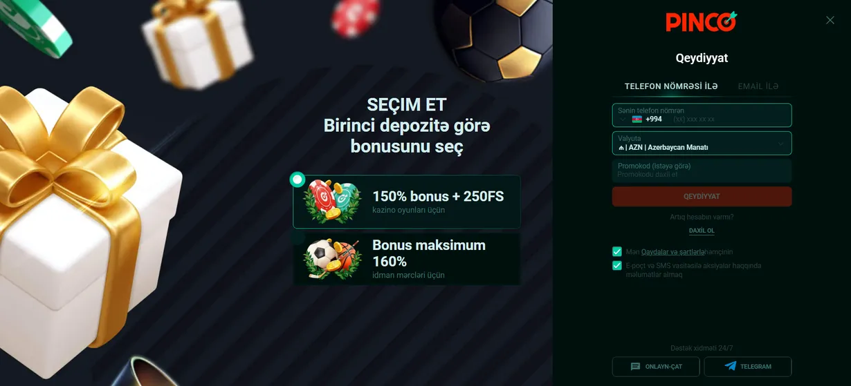 Casino Pinco Qeydiyyat Pinco qeydiyyat